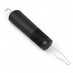 Ergonomic button hook aid with black non-slip handle for arthritis and limited mobility
