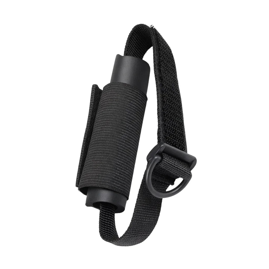 Black ergonomic grip aid with adjustable strap for mobility and arthritis support