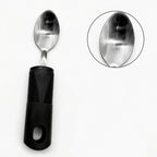 Adaptive spoon with large ergonomic handle for easy grip, ideal for limited hand mobility